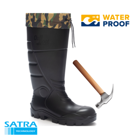 KING 1005 S4 POLÜRETAN UZUN BAĞLI ÇELİK BURUN ÇİZME (PU LONG BOOTS STEEL TOE CUP-S4 - SİYAH SİYAH