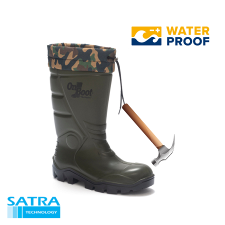 KING 1006 S4 POLİÜRETAN ÇELİK BURUN KISA BAĞLI ÇİZME (PU SHORT BOOTS- STEEL TOE CUP-S4 - HAKİ