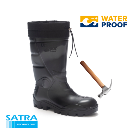 KING 1006 S4 POLİÜRETAN ÇELİK BURUN KISA BAĞLI ÇİZME (PU SHORT BOOTS- STEEL TOE CUP-S4 - SİYAH KAMUFLAJ SİYAH