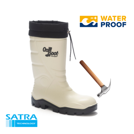 KING 1006 S4 POLİÜRETAN ÇELİK BURUN KISA BAĞLI ÇİZME (PU SHORT BOOTS- STEEL TOE CUP-S4 - BEYAZ SİYAH