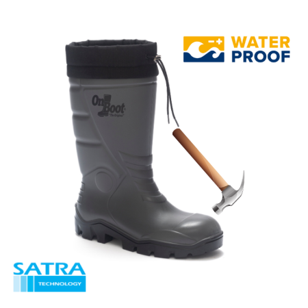 KING 1006 S4 POLİÜRETAN ÇELİK BURUN KISA BAĞLI ÇİZME (PU SHORT BOOTS- STEEL TOE CUP-S4 - GRİ SİYAH