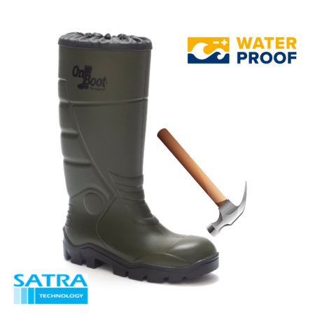 KING 1008 S4 POLİÜRETAN ÇELİK BURUN UZUN BÜZGÜLÜ ÇİZME (PU LONG COVER BOOTS STEEL TOE CUP-S4 - HAKİ