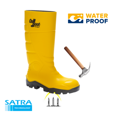 KING 1001 S5 POLİÜRETAN ÇELİK BURUN ÇELİK TABAN UZUN ÇİZME (STEEL TOE CUP AND STEEL MIDSOLE S5 - SARI SİYAH