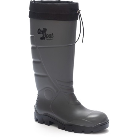 Onboot Uzun Bağlı Soğuk Geçirmez, Su Geçirmez Kaymaz Tabanlı İş Av ve Yağmur Çizmesi 1005 - GRI SIYAH