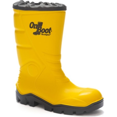 Onboot Kısa Büzgülü Soğuk, Su Geçirmez Tabanlı İş Av ve Yağmur Çizmesi 1009 - SARI SIYAH