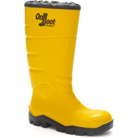 Onboot Uzun Büzgülü Soğuk Geçirmez,  Su Geçirmez Kaymaz Tabanlı İş Av Çizmesi 1008 - SARI SIYAH