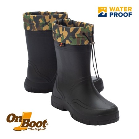 Onboot Eva Hafif Su Geçirmez Kısa Bağlı Av İş, Yağmur Bahçe Çizmesi 2006 - SİYAH SİYAH KMF