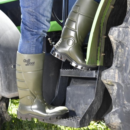 Onboot Uzun Çelik Burun Çelik Taban Sertifikalı,Su Geçirmez Kaymaz İş,İnşaat ÇizmeS5 - HAKI