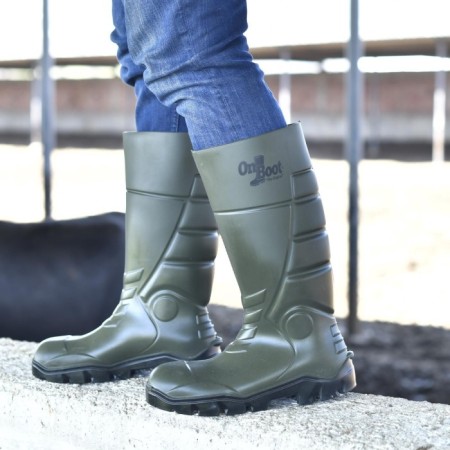 Onboot Uzun Soğuk Sıcak Geçirmez,Su Geçirmez Kaymaz Tabanlı İş Av ve Yağmur Çizmesi 1001 - HAKI SIYAH