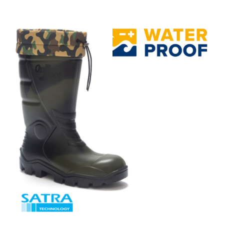 ONBOOT KİNG 1006 POLÜRETAN KISA BAĞLI ÇELİKSİZ ÇİZME (O4) PU SHORT CONNECTED BOOTS (04) - YEŞİL KAMUFLAJ SİYAH