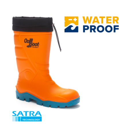 ONBOOT KİNG 1006 POLÜRETAN KISA BAĞLI ÇELİKSİZ ÇİZME (O4) PU SHORT CONNECTED BOOTS (04) - TURUNCU MAVİ
