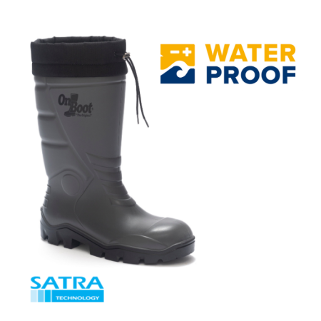 ONBOOT KİNG 1006 POLÜRETAN KISA BAĞLI ÇELİKSİZ ÇİZME (O4) PU SHORT CONNECTED BOOTS (04) - GRİ SİYAH