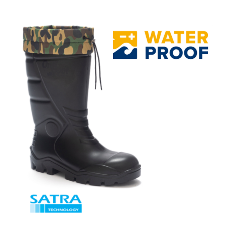 ONBOOT KİNG 1006 POLÜRETAN KISA BAĞLI ÇELİKSİZ ÇİZME (O4) PU SHORT CONNECTED BOOTS (04) - SİYAH SİYAH