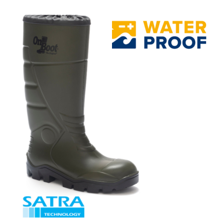 KİNG 1008 POLÜRETAN UZUN BÜZGÜLÜ ÇELİKSİZ ÇİZME ( O4 )PU LONG COVER BOOTS  - HAKİ