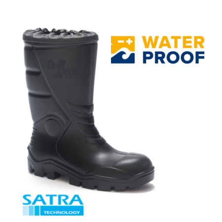 KİNG 1009 POLÜRETAN KISA BÜZGÜLÜ ÇELİKSİZ ÇİZME ( O4 ) PU SHORT COVER BOOTS (O4) - SİYAH SİYAH