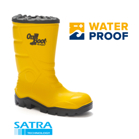 KİNG 1009 POLÜRETAN KISA BÜZGÜLÜ ÇELİKSİZ ÇİZME ( O4 ) PU SHORT COVER BOOTS (O4) - SARI SİYAH