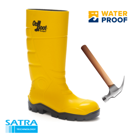 KING 1001 S4 POLİÜRETAN ÇELİK BURUN  UZUN ÇİZME (PU LONG BOOTS STEEL TOE CUP-S4 - SARI SİYAH