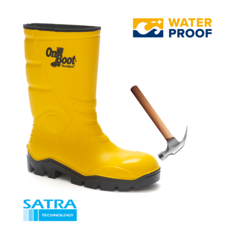 KING 1002 S4 POLİÜRETAN ÇELİK BURUN  KISA BİYELİ ÇİZME (PU SHORT BOOTS- STEEL TOE CUP-S4 - SARI SİYAH