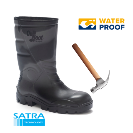 KING 1002 S4 POLİÜRETAN ÇELİK BURUN  KISA BİYELİ ÇİZME (PU SHORT BOOTS- STEEL TOE CUP-S4 - SİYAH KAMUFLAJ SİYAH
