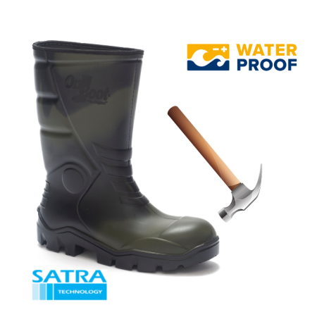 KING 1002 S4 POLİÜRETAN ÇELİK BURUN  KISA BİYELİ ÇİZME (PU SHORT BOOTS- STEEL TOE CUP-S4 - SİYAH SİYAH