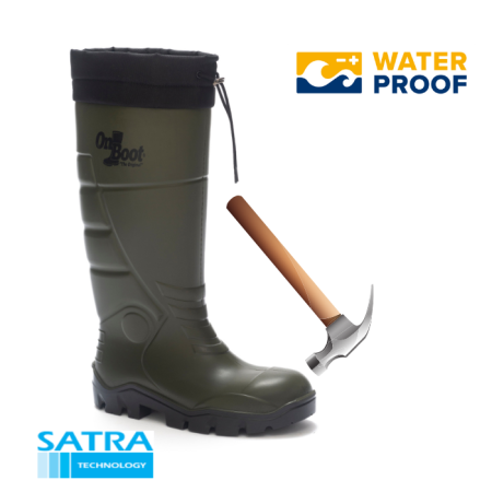 KING 1005 S4 POLÜRETAN UZUN BAĞLI ÇELİK BURUN ÇİZME (PU LONG BOOTS STEEL TOE CUP-S4 - HAKİ