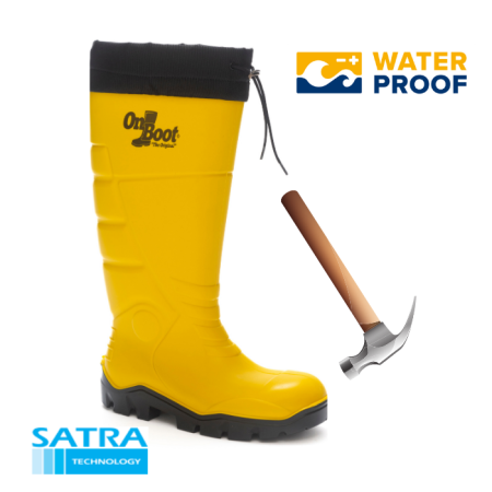 KING 1005 S4 POLÜRETAN UZUN BAĞLI ÇELİK BURUN ÇİZME (PU LONG BOOTS STEEL TOE CUP-S4 - SARI SİYAH